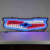 57 Chevy Emblem Chevrolet Grill Led Flex-neon Sign in Steel Can, 29CHGRL