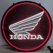 Honda Wings 36 Inch Round Led Flex-neon Sign in Steel Can, 29HONDA