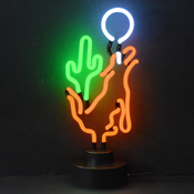 Coyote Moon Cactus Neon Sculpture 7