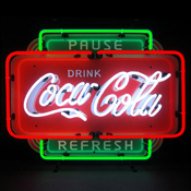 Coca-Cola Pause Refresh Neon Sign, 5CCPRF