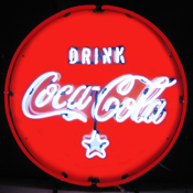Coca-Cola Red, White & Coke Neon Sign 24 X 24, AGS-5CCRWC