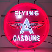Gas - Flying A Gasoline Neon Sign, 5GSFLY