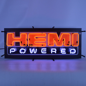Hemi Powered Neon Sign With Backing, 5HEMBK