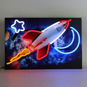 Junior Rocket Outer Space Neon Sign, 5JRRKT