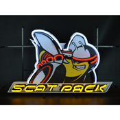 Dodge Scat Pack Neon Sign With Backing, 5SCATB