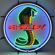 Shelby Cobra Circle Standard Neon Sign With Backing, 5SHLBK