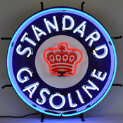 Standard Gasoline Neon Sign With Backing, AGS-5STAND