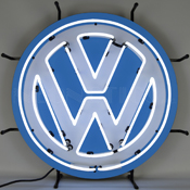 Volkswagen Vw Round Neon Sign, 5VWSGN
