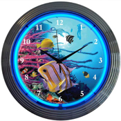 Aquarium Neon Clock 15