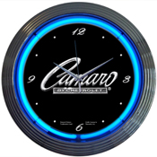 Gm Camaro Script Neon Clock 15