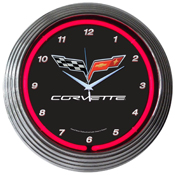 Corvette C6 Neon Clock, 8CORV6