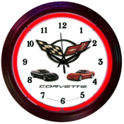 Corvette C5 Neon Clock 15
