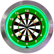 Darts Neon Clock 15