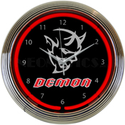 Dodge Demon Neon Clock, 8DEMON