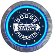 Dodge Dependable Service Neon Clock, 8DODGE