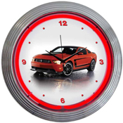 Ford Mustang Boss 302 Neon Clock, AGS-8FBOSS