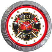 Fire Department Neon Clock, 8FIRED