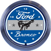 Ford Bronco Neon Clock, 8FRDBR