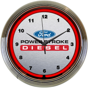 Ford Power Stroke Diesel Neon Clock, 8FRDPS