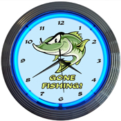 Gone Fishing Neon Clock, 8GFISH