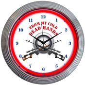 Gun - From My Cold Dead Hands Firearms Neon Clock, 8GUNFR