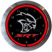 Dodge Hellcat Srt Neon Clock, 8HELLC