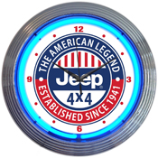 Jeep The American Legend Neon Clock, 8JEEPX