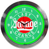 Last Chance Garage Neon Clock 15