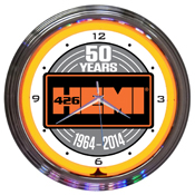 Hemi 50Th Anniversary Neon Clock, 8MPORA