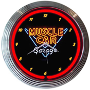Muscle Car Garage Neon Clock 15