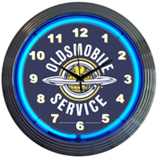 Gm Oldsmobile Service Neon Clock 15