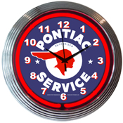 Gm Pontiac Service Neon Clock 15