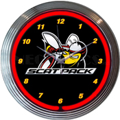 Dodge Scat Pack Neon Clock, 8SCATB