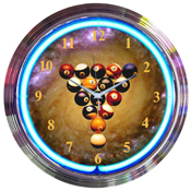 Billiard Spaceballs Neon Clock 15