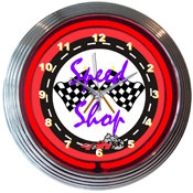 Speed Shop Neon Clock 15
