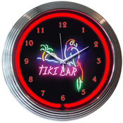 Tiki Bar Neon Clock 15