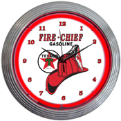 Texaco Fire Chief Neon Clock, 8TXFIR