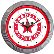 Texaco Gasoline Neon Clock, 8TXOIL
