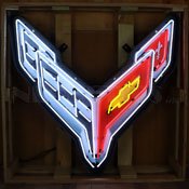 Corvette C8 Neon Sign In Shaped Steel Can, 9C8COR