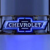 5 Foot Chevrolet Bowtie Neon Sign In Steel Can, 9CHVBO