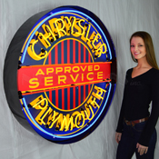 Chrysler Plymouth 36 Inch Neon Sign In Metal Can, 9CRYPL