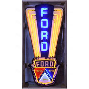 Ford Jubilee Crest Neon Sign In Shaped Steel Can, 9FORDJ