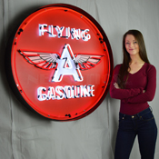 Flying A Gasoline 36 Inch Neon Sign In Metal Can, 9GSFLY