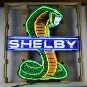 Shelby Cobra Neon Sign In Shaped Steel Can, 9SHLBY