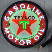 Texaco Motor Oil 36 Inch Neon Sign In Metal Can, 9TXOIL