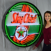 Texaco Sky Chief 36 Inch Neon Sign In Metal Can, 9TXSKY