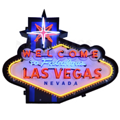 Welcome To Fabulous Las Vegas Neon Sign In Shaped Steel Can, 9VEGAS