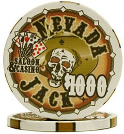 Nevada Jacks 1000 Dollar Chips Sold by the Roll, AGS-NJ1000