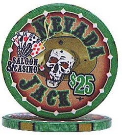 Nevada Jacks 25 Dollar Chips Sold by the Roll, AGS-NJ25