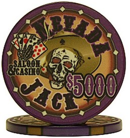 Nevada Jacks 5000 Dollar Chips Sold by the Roll, AGS-NJ5000